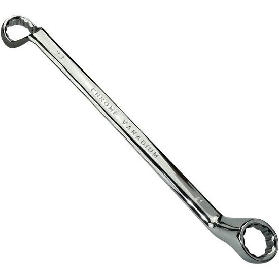 Clé à œil Coudée 27mm WEDO - Longueur 400mm, Acier 40CRV, Finition Noire - Haute Résistance, Pour Gros écrous (marine, BTP, Industrie)