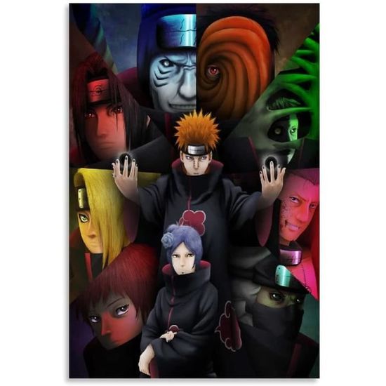 KFMD Poster Naruto Akatsuki pour chambre 40 x 60 cm187 - Cdiscount Maison
