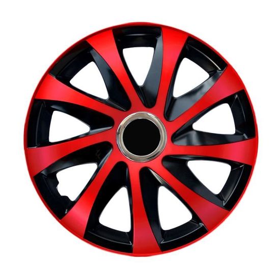 Enjoliveurs de roues 16" noir et rouge NRM