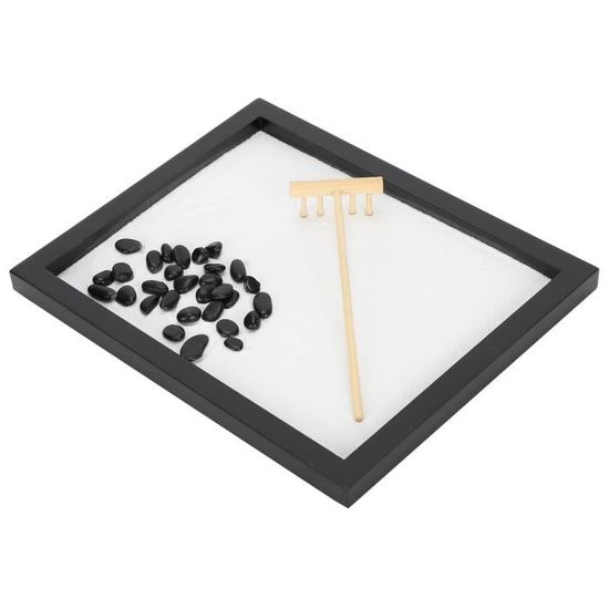 Mini jardin zen de méditation avec sable en bois et accessoires style plage océan bleu décor de Mini jardin zen de méditation avec sable en bois et accessoires style plage océan bleu décor de