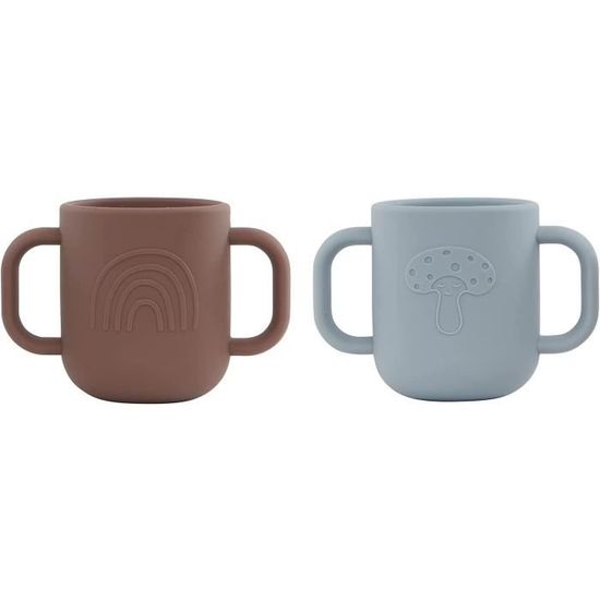 Gobelet Enfant Emsa 0,2L Motif Monstre - Bleu/Jaune, Incassable, Sans BPA, Lave-Vaisselle