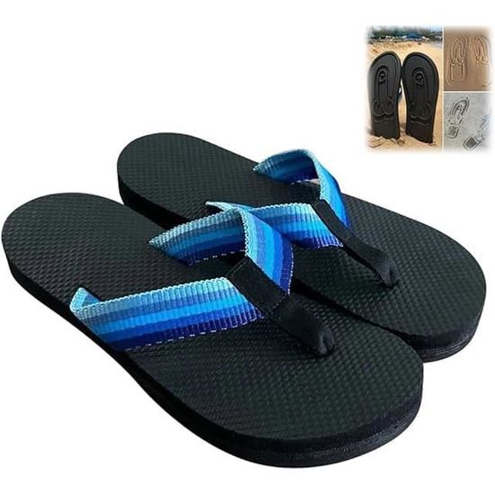 Tongs Moulées Amusantes - Empreinte De Pied - Séchage Rapide - Pour Homme Et Femme - Idéales Plage, Piscine, Maison - 9