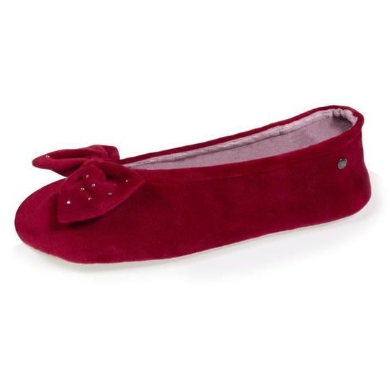 Chaussons Mules Femme ISOTONER - Semelle BLOUP Extra Confort - Velours Et Maille Métallisée - Taille 38