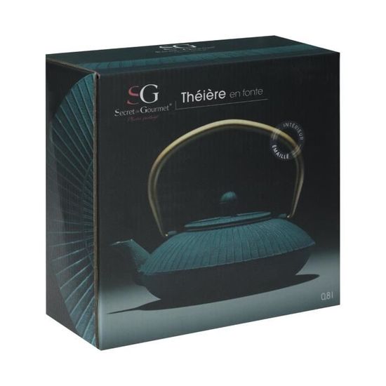 Théière Okinawa en fonte avec filtre 1,2l noir - Gamm vert