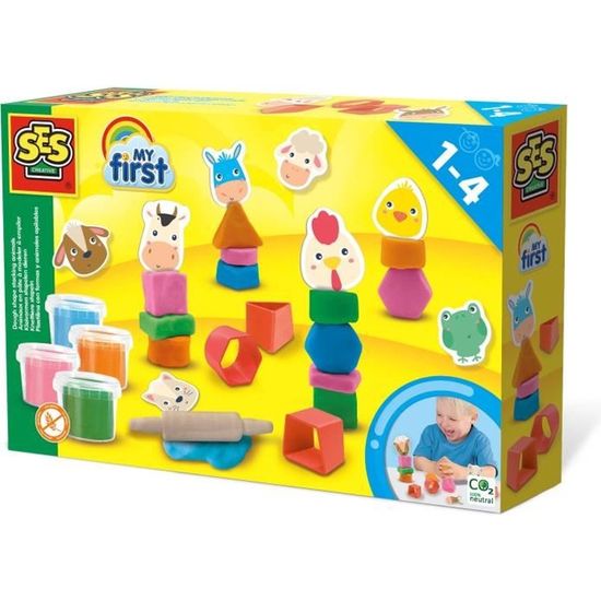 Set Pâte à Modeler SES Creative - Mega Pétrissage Animaux - Jeu Éducatif 1 An Et +