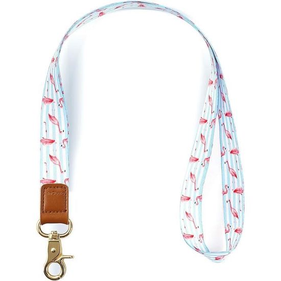 Cordon Tour de Cou, Porte Badge Lanière Avec Metal Ring, Lanyard Strap