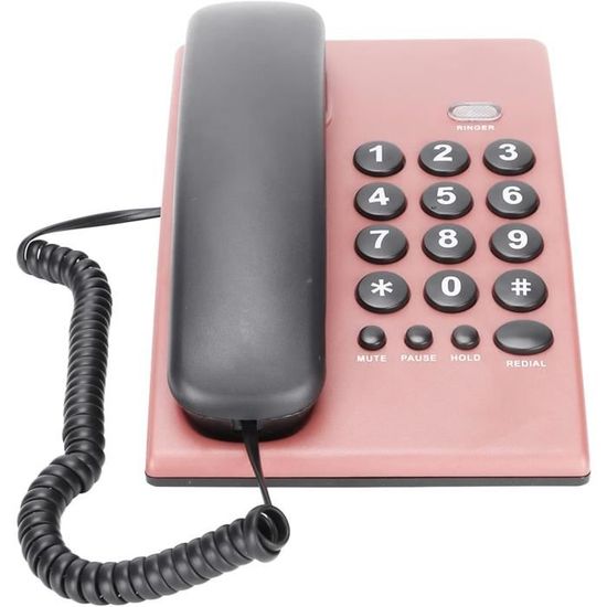 Téléphone De Bureau Filaire, Téléphone Fixe Multicolore Avec Double ...