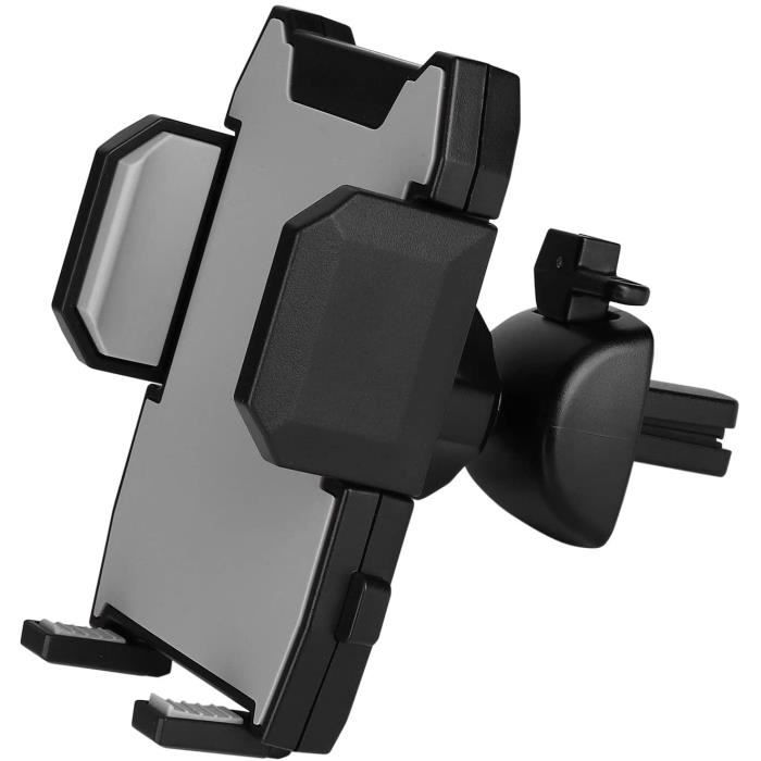 Support Voiture Universel Pour Smartphone - Fixation Magnétique Sur Grille D'Aération - Noir