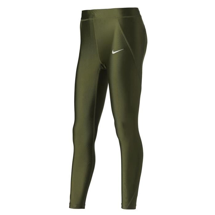 NIKE Collant Speed 7/8 Running - Femme - Vert kaki