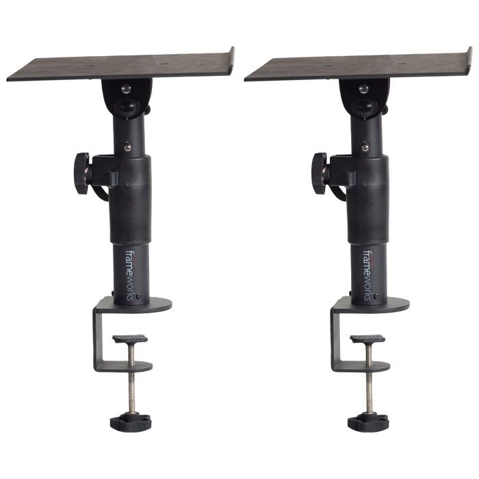 Gator Frameworks GFWSPKSTMNDSKCMP - paire de support à visser sur table pour écoute de studio