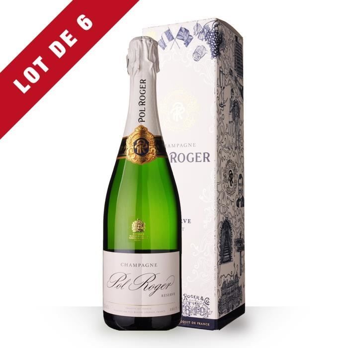 6x Pol Roger Brut Réserve - Etui Festif - 6x75cl - Champagne