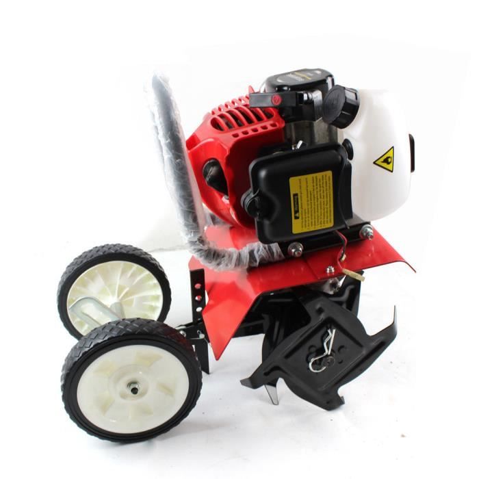 2 Temps 52cc Mini Motoculteur à Essence 1.45KW Cultivateur