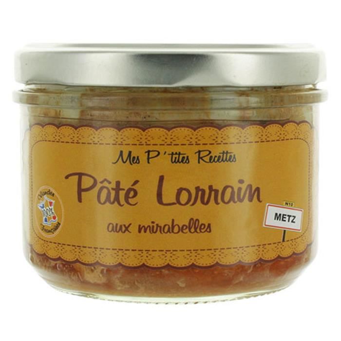 Pâté Lorrain aux mirabelles - Fabriqué en France - Mes P'tites Recettes - pot 220g