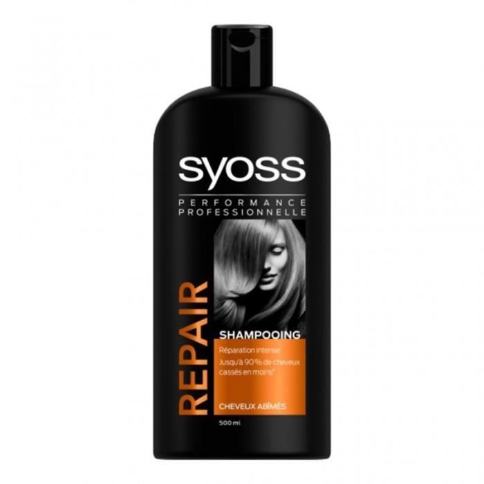 SYOSS Repair Shampooing Cheveux Abîmés 500ml (lot de 4)