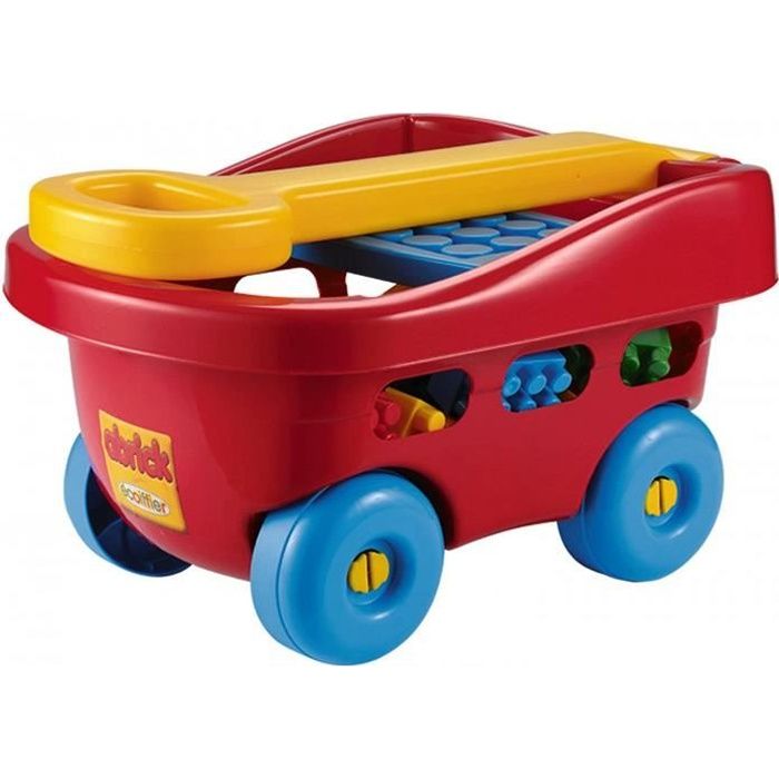 Jouets Ecoiffier -1579 - Le Chariot À Tirer Abrick – Jeu De Construction Pour Enfants – Dès 18 Mois – Fabriqué En France