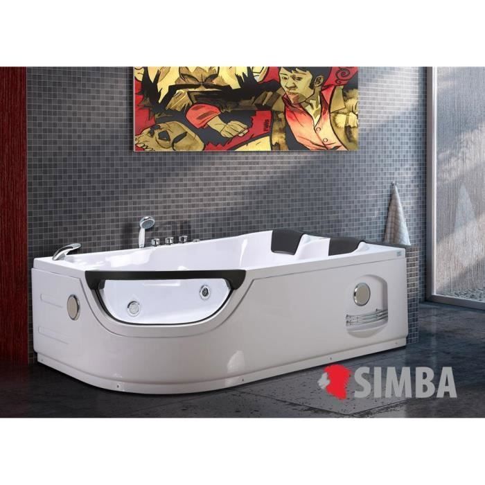 BAIGNOIRE BALNEO MASSANTE - ANGLE HAUTE - BAIN TOURBILLON - JACUZZI m ELITE