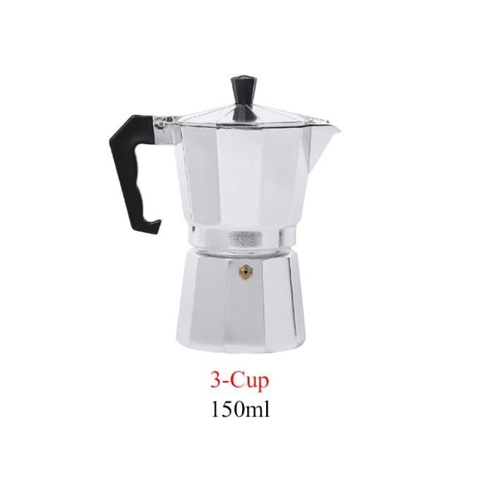 Cafetière,Stovetop machine à expresso en AluminiumPoignée brune, Express, cafetière expresso de haute qualité, - Type 150ml 3Cups