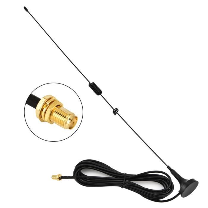 HURRISE antenne radio Antenne de voiture magnétique SMA-Famale UHF + VHF adaptée pour Kenwood Baofeng HYT PUXING TYT WOXUN