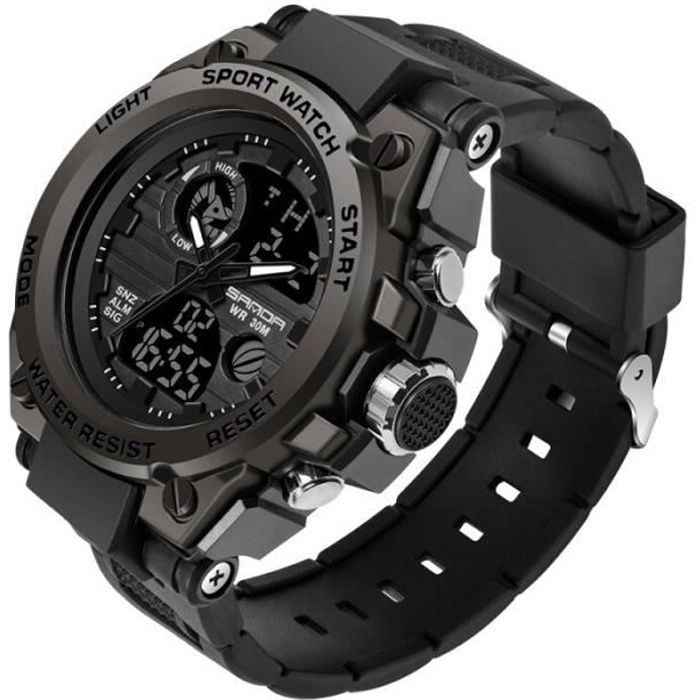 Taille le noir-G Shock Watches mens 2021 Military Sport Gshock Style Dual Display Male Watch For Men G Shok Clock Waterproof Hours