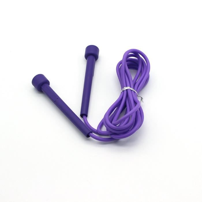 Porte-stylo Fitness Sports Petite poignée en plastique PVC Dépoli Corde à sauter haute vitesse (violet)