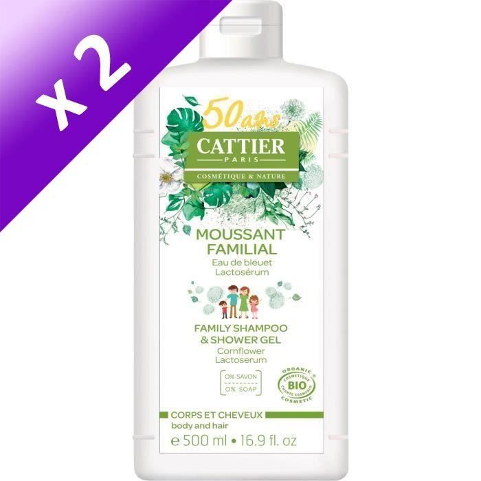 CATTIER Moussant Familial au Lactoserum - Bio - 500 ml (Lot de 2)