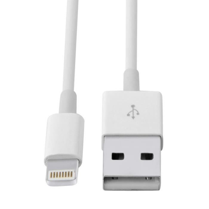 CABLING® Chargeur pour iPhone, Lightning vers USB Sync Charger Câble - pour iPhone X 8 8 Plus 7 7 Plus, iPad Mini, iPad Air, Pro, 2M