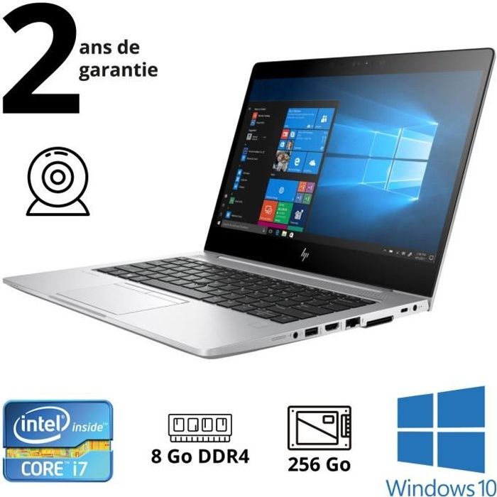 HP EliteBook 830 G5 Core i7-8650U, RAM 8 Go, SSD 256 Go M.2, 13,3