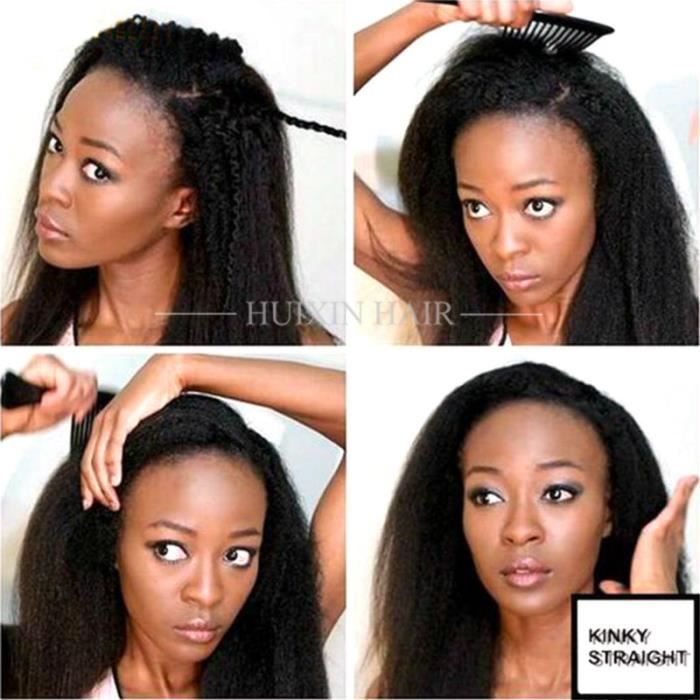 Haute DensitÉ 8 Pouces Lace Frontal 360 Closure Kinky Straight Lisse Peruvien vierge Cheveux Humain Naturel