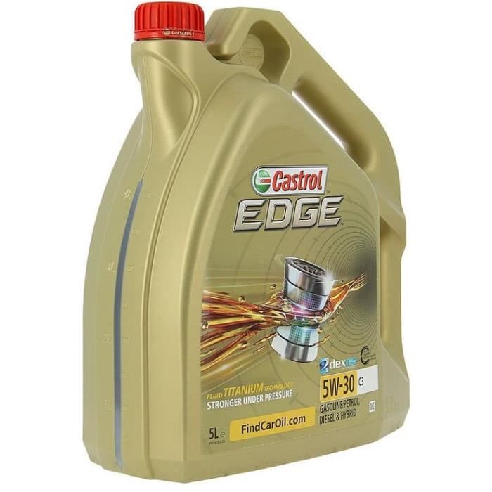 CASTROL Huile-Additif Edge C3 - Synthetique / 5W30 / 5L