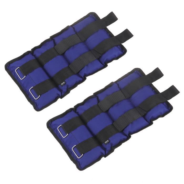 Poids de jambe de poignet de la cheville 5Kg(2pcs*2.5kg) avec la boucle et la perte de poids de bande magique
