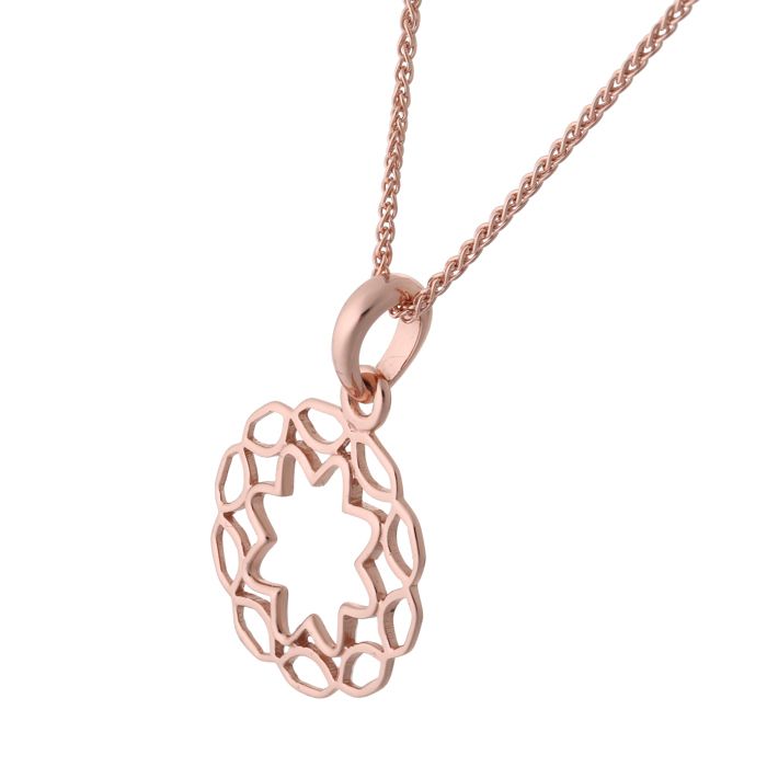 ORPHELIA-Collier avec pendentif pour Femmes en Argent sterling 925 Rosegold-ZH-7076-1