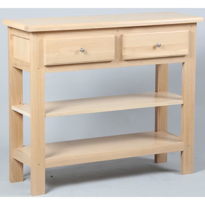 Console campagnard en chêne massif, Ht870 x L1060 x l350 mm