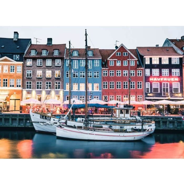 Puzzle 1000 pièces : Copenhague, Danemark Coloris Unique