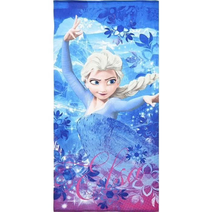 Serviette de bain Disney Frozen 'La reine des neiges' - Elsa - 70 x 140 cm