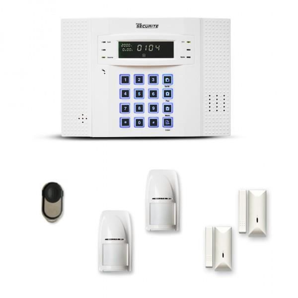 Alarme maison sans fil DNB 1 à 2 pièces mouvement + intrusion - Compatible Box internet