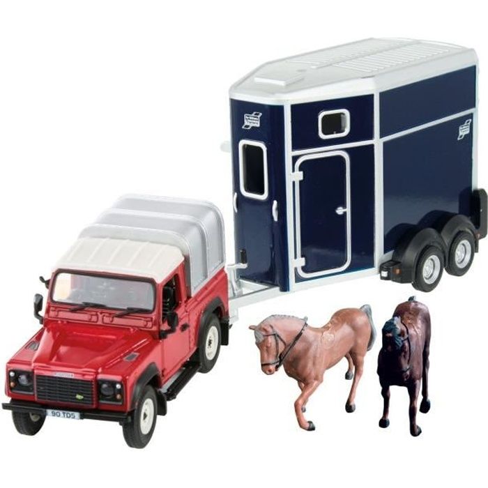 TOMY Coffret Land Rover et ses chevaux