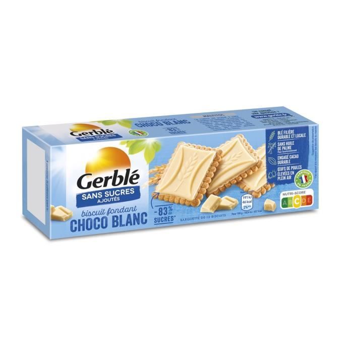 GERBLE Biscuits et tablettes de chocolat blanc - 126 g