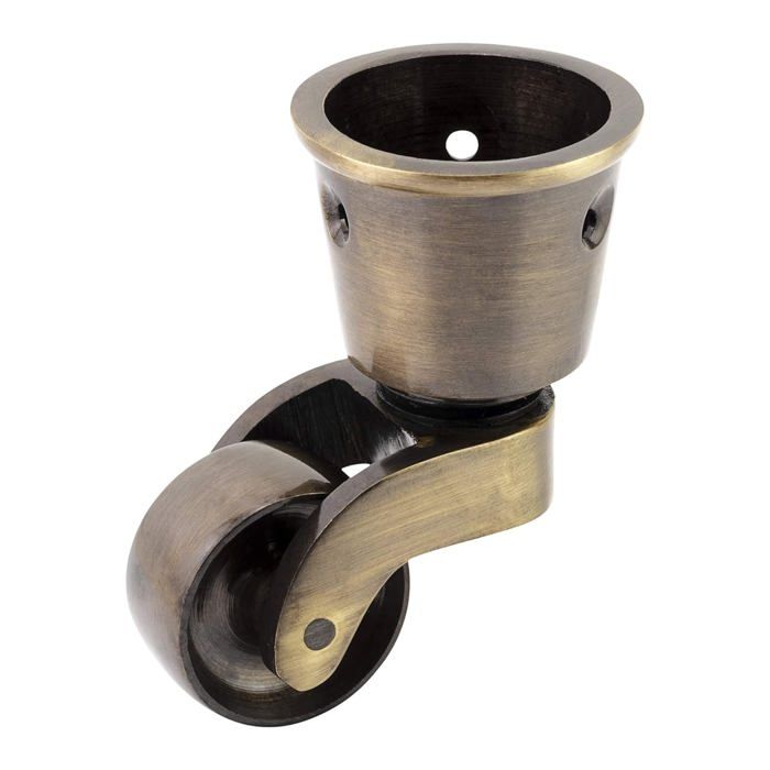 Roulette En Laiton Massif Avec Roue De 28 Mm (monobloc) – Véritable