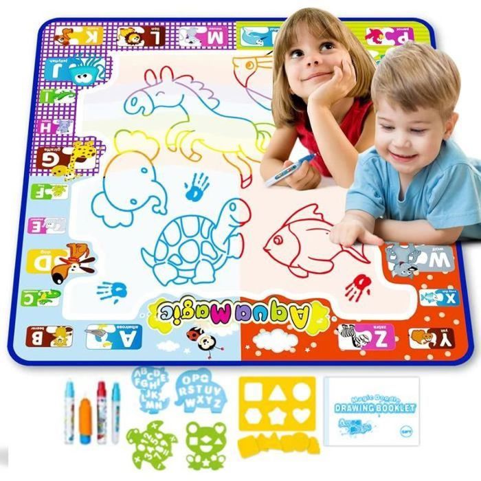 Tapis Magique Dessin à L'Eau 100x80 Cm - Réutilisable - Enfant 3 Ans + - Aquadoodle