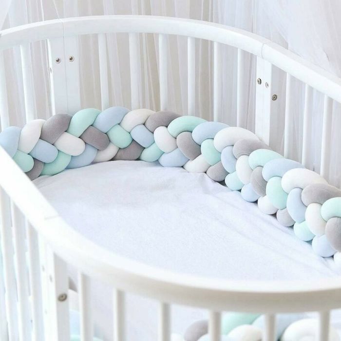 15mTour de Lit Bb en Velours Coussin Serpent Tress pour Protection Lit Dcor de Chambre 15 m couleurs multiples Largeight
