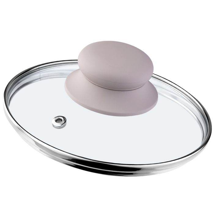 CASTEY Couvercle En Verre Avec Anneau En Silicone 22 Cm