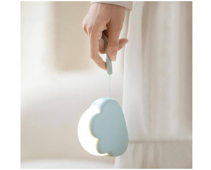 Veilleuse Bébé Rechargeable Lampe de Nuit Nuage Nomade Enfant Chambre Lampe Chevet Cadeau Naissance Fille Garçon Nouveau-né
