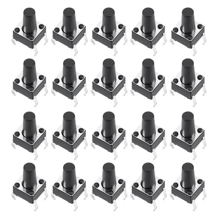 Interrupteur SOURCING MAP 20Pcs 6x6x10mm Panneau micro/Petit CI Tact ...
