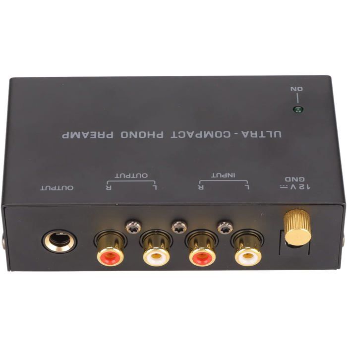 Adaptateur RCA Vinyle Préampli Platine Vinyle PP400 - Amplificateur Phono RCA 12V Pour Tourne-disques Préampli 12V Tourne-disque