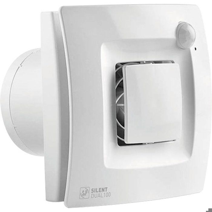 Aérateur Silent Dual Unelvent - 25 m³/h de débit permanent - Détection de présence et dhumidité - 4 W permanent