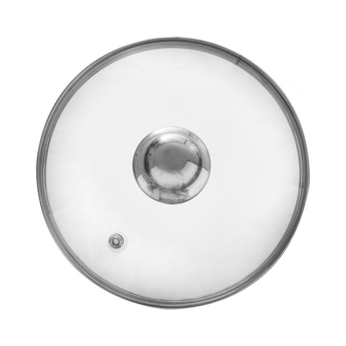 Couvercle en verre - ORION - 18 cm - Résistant à 200°C - Transparent - Acier inoxydable - Évent vapeur Couvercle en verre - ORION - 18 cm - Résistant à 200°C - Transparent - Acier inoxydable - Évent vapeur