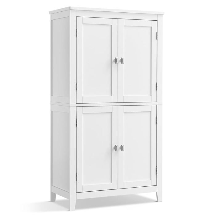 Meuble de salle de bain - HELLOSHOP26 - Armoire avec 2 tiroirs - 2 portes - Étagères réglables - MDF blanc Meuble de salle de bain - HELLOSHOP26 - Armoire avec 2 tiroirs - 2 portes - Étagères réglables - MDF blanc