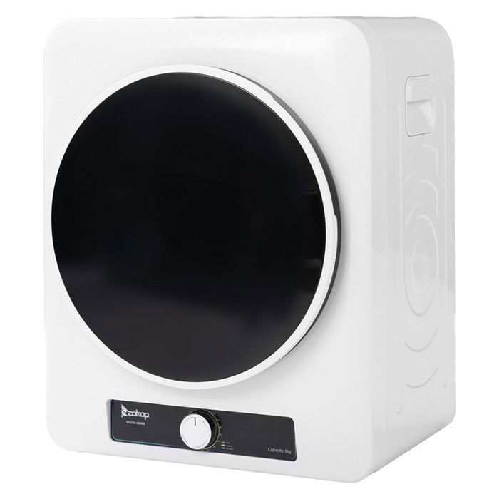 Sèche-linge portable - séchage rapide et efficace - capacité 3 kg - protection contre la surchauffe - blanc - Alightup