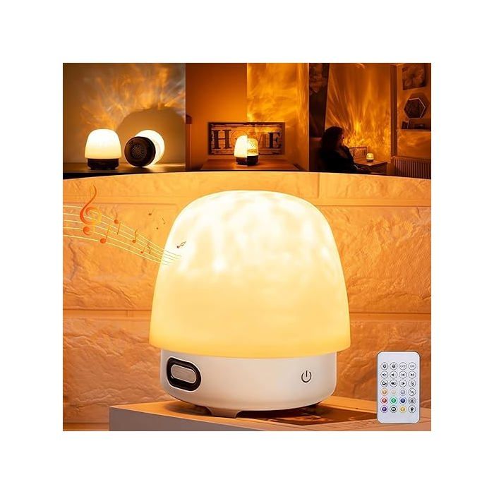 Lampe champignon - KZQ - LED 16 couleurs - Bluetooth - Télécommande - Rechargeable USB