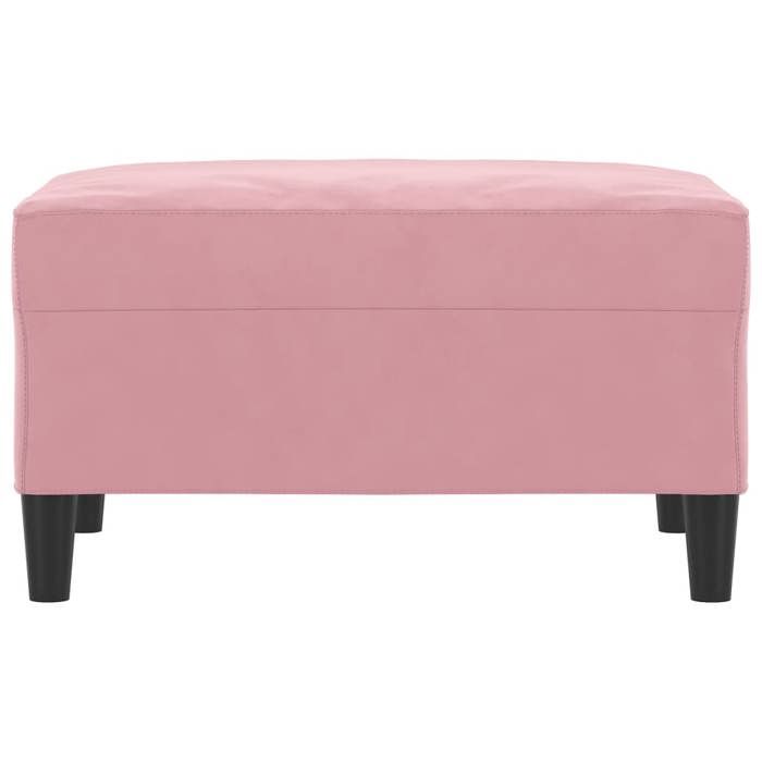 BEL-ACHAT* Petit fauteuil/chaise - ABBOTI - Repose-pied - Rose 70x55x41 cm Velours Prom16932875
